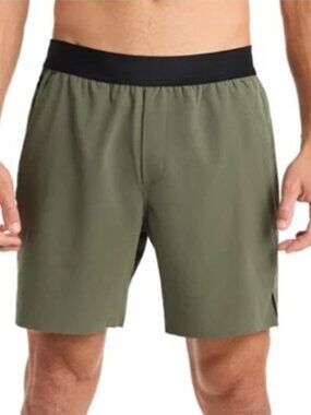 NEW Ten Thousand Interval Lined Shorts 7" OD Green Black Mens Size Small